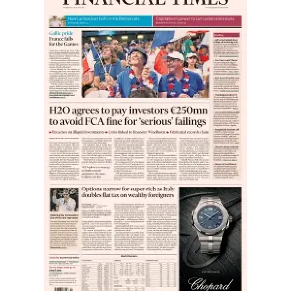 financial times uk 8 August 2024 newspaper