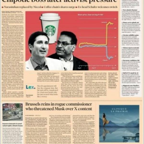 financial times uk 14 August 2024 newspaper