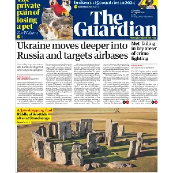 the guardian 15 August 2024 newspaper