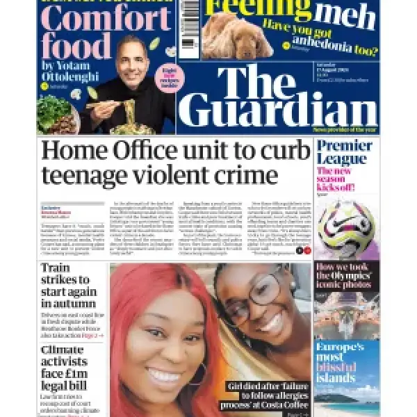 the guardian 17 August 2024 newspaper