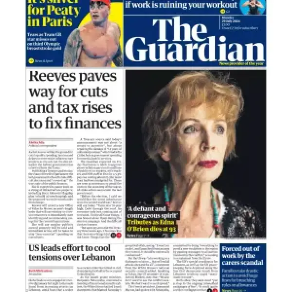 the guardian 29 july 2024 newspaper