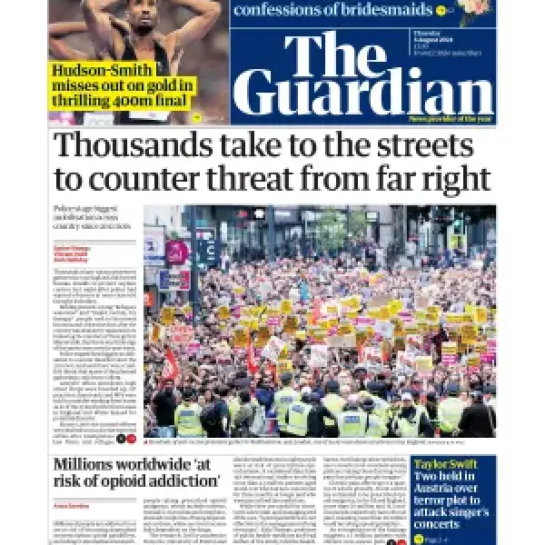 the guardian 8 August 2024 newspaper