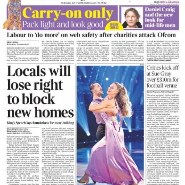 The Times 17 July 2024 Newspaper