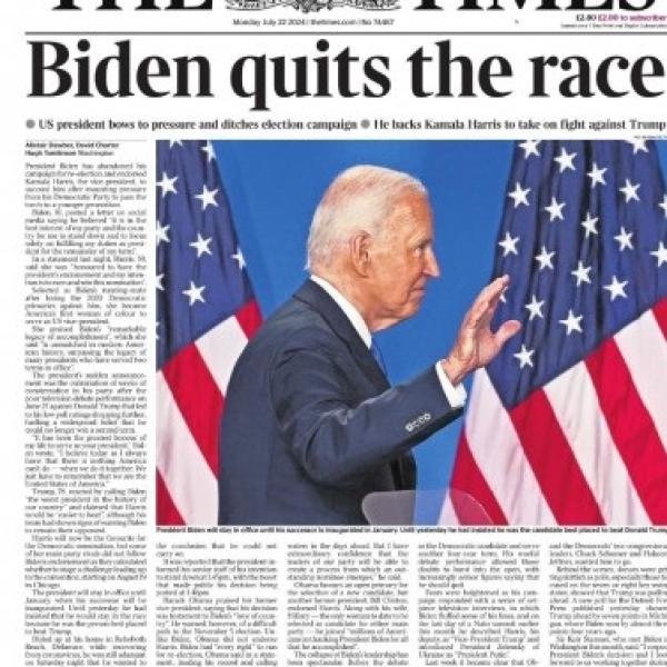 the times 22 july 2024 newspaper