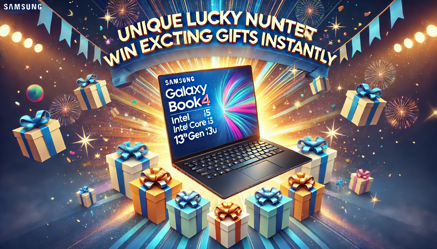 Samsung Galaxy Book 4 Instantly Win - Unique Lucky Number Contest Join Now