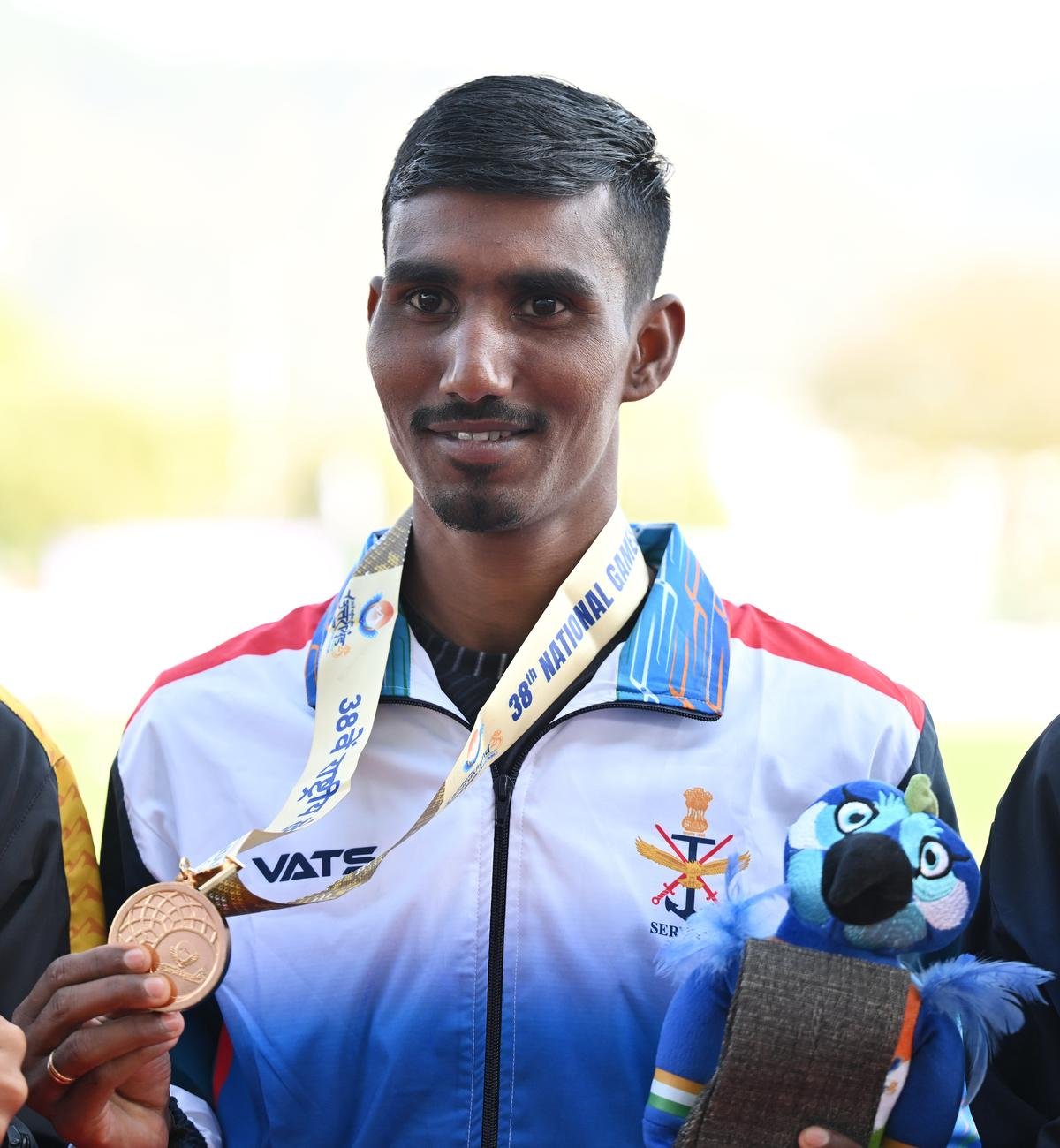 Servin Sebastian of SSCB won gold in men’s 20km race walk. | Photo: RITU RAJ KONWAR